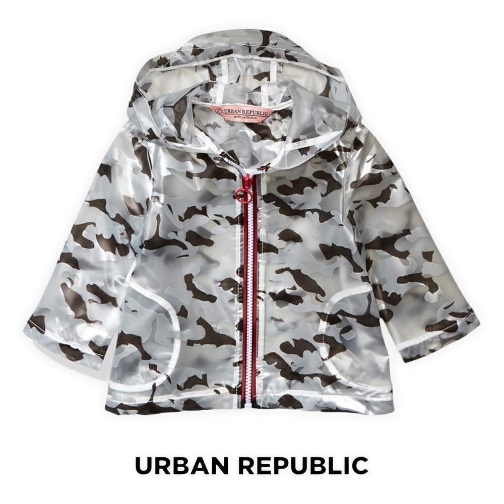 URBAN REPUBLIC | Gray | Camo Clear Raincoat